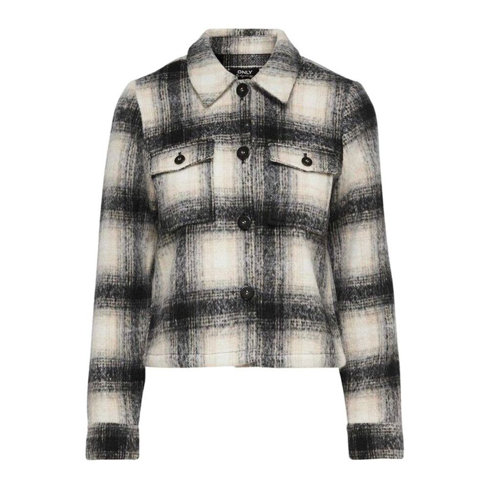 Only Womens/Ladies Lou Polyester Blend Shacket / Black/Pumice Print